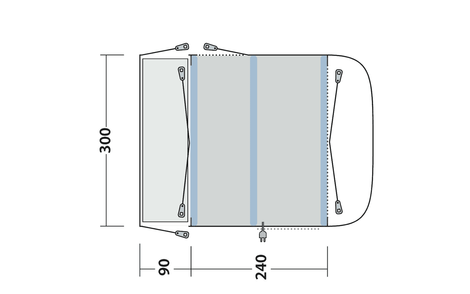Outwell Newburg 240 Size