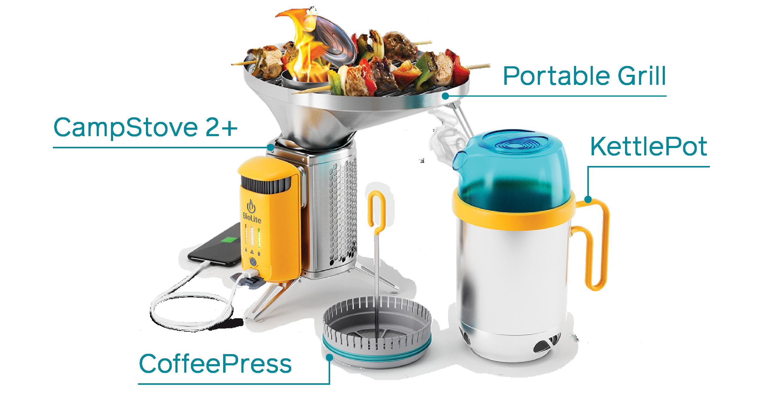 BioLite CampStove Komplett-Kochset  und Grill