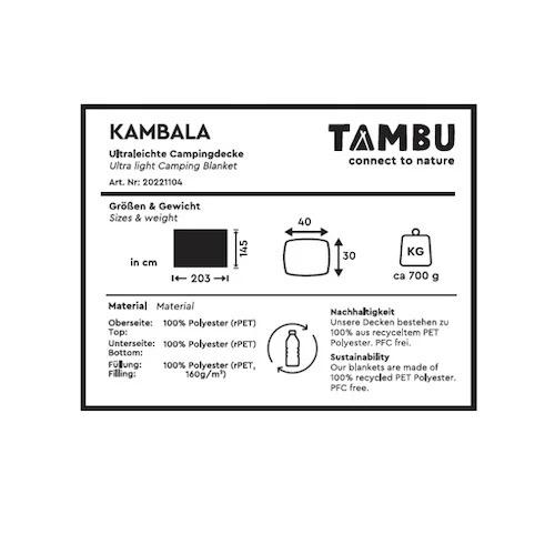 Tambu Decke Kambala Ultralight drei in eins Campingdecke 
