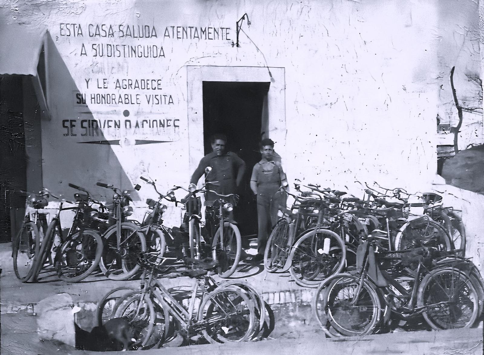 Großvaters Fahrradverleih im Jahr 1950