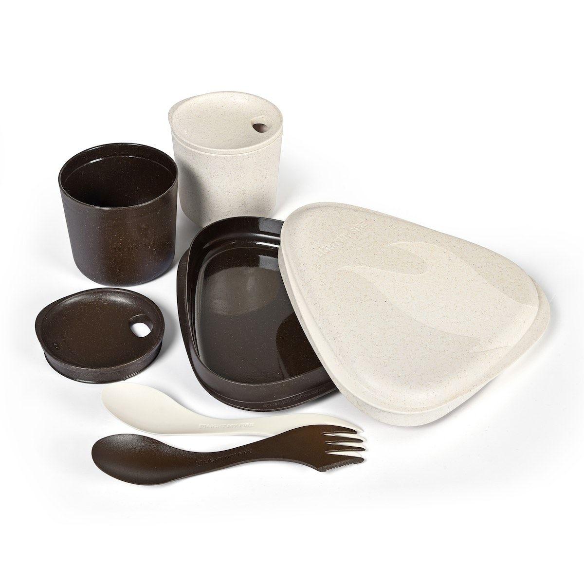Picknick-Set für zwei Personen (Göffel, Becher und Teller) | Light my fire